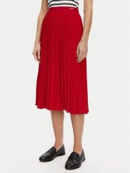 Tommy Hilfiger Spódnica plisowana WW0WW43886 Czerwony Regular Fit. Czerwone spódnice Tommy Hilfiger, bez wzorów, z syntetyku, plisowane. Za 359.99 zł.