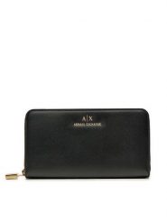 Armani Exchange Portfel damski XW000359 AF12040 UC001 Czarny. Czarne portfele Armani Exchange, bez wzorów, z materiału. Za 429.99 zł.