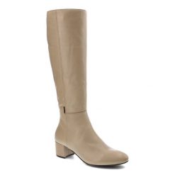 Beżowe Kozaki Nessi Ocieplane Buty Damskie. Brązowe kozaki Nessi, bez wzorów, ze skóry, eleganckie, bez obcasa, bez zapięcia. Za 529.00 zł.