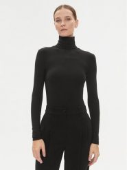 Calvin Klein Golf K20K206053 Czarny Slim Fit. Czarne swetry Calvin Klein, l, bez wzorów, bez ramiączek. Za 249.99 zł.