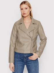 JJXX Kurtka z imitacji skóry Gail 12206262 Szary Regular Fit. Szare kurtki JJXX, m, bez wzorów, ze skóry, bez kaptura. Za 129.99 zł.
