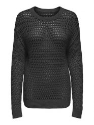 ONLY Sweter w kolorze czarnym rozmiar: S. Czarne swetry ONLY, s, bez wzorów, ze splotem, bez ramiączek. Za 83.62 zł.