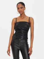 Rinascimento Top CFC0120406003 Czarny Regular Fit. Czarne topy Rinascimento, xs, bez wzorów, z syntetyku, bez kołnierzyka, bez ramiączek. Za 239.99 zł.