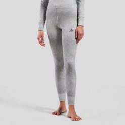 Spodnie Odlo BL BOTTOM long ACTIVE WARM x POW. Szare spodnie narciarskie ODLO, bez wzorów, z materiału, na fitness i siłownię. Za 239.99 zł.