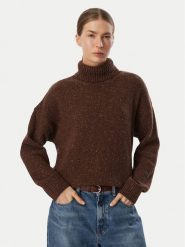 Barbour Golf Stanford LKN1864RU51 Brązowy Oversize. Brązowe swetry Barbour, bez wzorów, z wełny, bez ramiączek. Za 614.99 zł.
