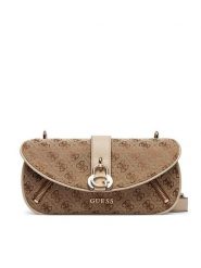 Guess Torebka Jessa HWJG83 62200 Beżowy. Brązowe listonoszki Guess, z aplikacjami, z materiału, bez dodatków. Za 659.99 zł.