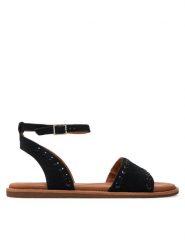 Clarks Sandały Maritime May 26176290 Czarny. Czarne sandały Clarks, bez wzorów, ze skóry, bez obcasa, na płaskiej podeszwie, bez zapięcia. Za 299.99 zł.