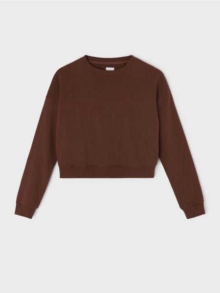 Bluza crewneck regular - brązowy. Brązowe bluzy bez kaptura Sinsay, l, bez wzorów, bez kaptura. Za 29.99 zł.