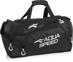 Torba sportowa pływacka na ramię 35l Aqua Speed. Czarne torby sportowe Aqua-Speed, bez wzorów, z materiału, na ramię. Za 94.99 zł.