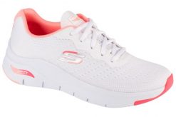 Obuwie sportowe Skechers Arch Fit-Infinity Cool białe. Białe buty treningowe Skechers, bez wzorów, z materiału, bez zapięcia, na fitness i siłownię. Za 379.99 zł.
