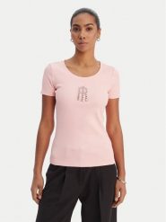 Fracomina T-Shirt FP26ST3001J42701 Koralowy Slim Fit. Pomarańczowe t-shirty Fracomina, xs, bez wzorów, z syntetyku, bez kołnierzyka, bez ramiączek. Za 239.99 zł.