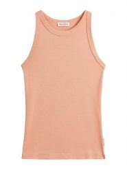 Marc O´Polo Top w kolorze jasnoróżowym rozmiar: XL. Różowe topy xl, bez wzorów, z bawełny, bez kołnierzyka, bez ramiączek. Za 70.24 zł.