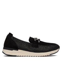 Półbuty Caprice. Czarne półbuty wsuwane Caprice, bez wzorów, bez obcasa, na płaskiej podeszwie. Za 439.99 zł.