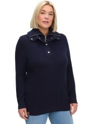 WITT WEIDEN Sweter w kolorze granatowym rozmiar: 50. Niebieskie swetry WITT WEIDEN, z aplikacjami, ze skóry, bez ramiączek. Za 43.99 zł.