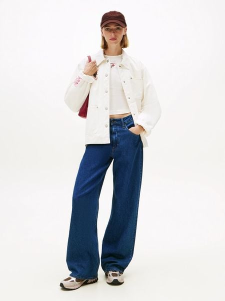 TOMMY JEANS Dżinsy - Comfort fit - w kolorze granatowym rozmiar: W34/L32. Niebieskie jeansy Tommy Jeans, l, z aplikacjami, z jeansu, klasyczne. Za 283.48 zł.