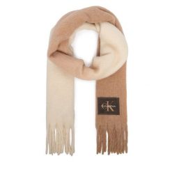 Szalik Calvin Klein. Brązowe szaliki i kominy Calvin Klein, bez wzorów. Za 329.99 zł.