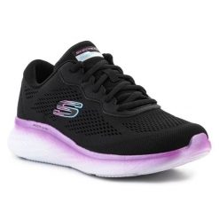 Buty Skechers Skech-Lite Pro-Stunning Steps W 150010-BKPR czarne. Czarne buty treningowe bez wzorów, z materiału, bez zapięcia, na fitness i siłownię. Za 435.61 zł.