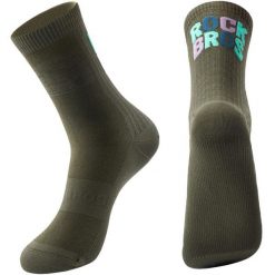Skarpetki rowerowe kolarskie antybakteryjne Rockbros RB4900 unisex. Brązowe skarpetki ROCKBROS, bez wzorów. Za 29.90 zł.