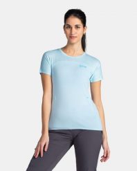 Damska ultralekka koszulka Kilpi AMELI-W. Niebieskie t-shirty sportowe Kilpi, bez wzorów, z materiału, bez ramiączek, do biegania. Za 112.21 zł.