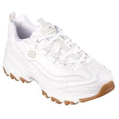 Buty do chodzenia damskie Skechers Damskie D'lites Good. Białe buty trekkingowe Skechers, bez wzorów, z materiału, bez zapięcia, trekkingowe. Za 339.99 zł.