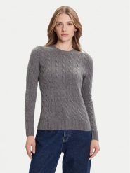 Polo Ralph Lauren Sweter 211971865501 Szary Slim Fit. Szare swetry Polo Ralph Lauren, xxs, bez wzorów, z wełny, bez ramiączek. Za 929.99 zł.