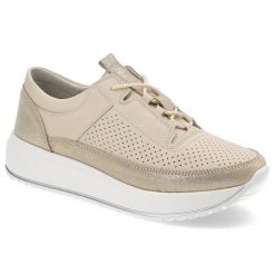 Beżowe Sneakersy Artiker Sportowe Obuwie Damskie. Brązowe buty sportowe lifestyle Artiker, na lato, w ażurowe wzory, z materiału, sportowe, bez zapięcia. Za 188.99 zł.