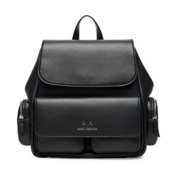 Plecak Armani Exchange. Czarne plecaki Armani Exchange, bez wzorów, bez dodatków. Za 759.99 zł.