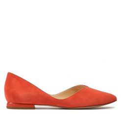Baleriny HÖGL. Pomarańczowe baleriny Högl, bez wzorów, bez obcasa, bez zapięcia. Za 599.99 zł.