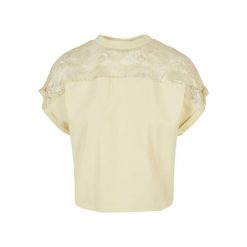 Damska koszulka z koronki Urban Classics Oversized GT. Żółte t-shirty sportowe Urban Classics, bez wzorów, z koronki, bez ramiączek. Za 183.50 zł.