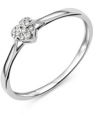Diamant Exquis Złoty pierścionek z diamentami rozmiar: 52. Szare pierścionki Diamant Exquis, z diamentem, złote. Za 507.51 zł.
