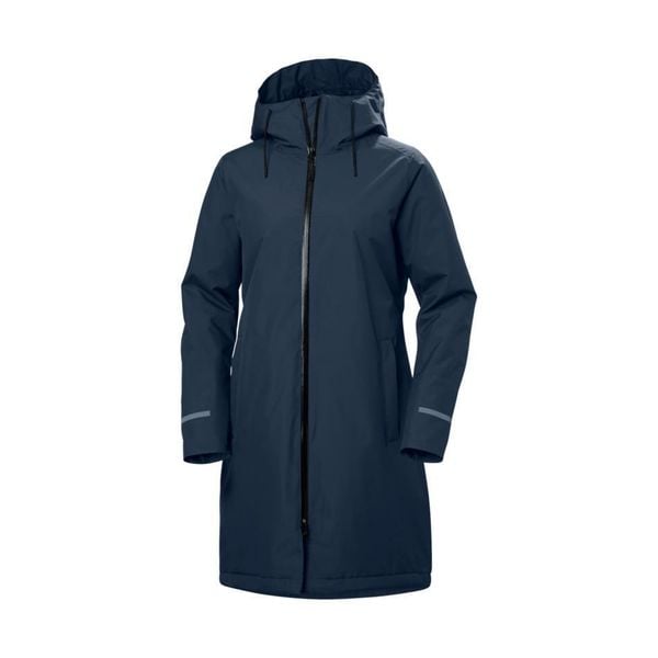 Płaszcz damski z kapturem Helly Hansen Aspire. Niebieskie płaszcze Helly Hansen, s, bez wzorów, z materiału, eleganckie, z kapturem. Za 612.50 zł.