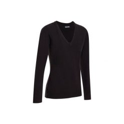 Sweter do golfa 100 czarny. Czarne swetry INESIS. W wyprzedaży za 34.99 zł.