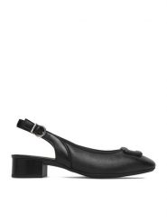 Rieker Czółenka CEO-43456-00 Czarny. Czarne czółenka Rieker, bez wzorów, ze skóry, bez obcasa, bez zapięcia. Za 339.99 zł.