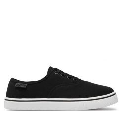 Tenisówki Big Star Shoes. Czarne trampki BIG STAR SHOES, bez wzorów, retro, bez zapięcia. Za 89.99 zł.