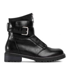 Botki DeeZee. Czarne botki DeeZee, bez wzorów, bez obcasa, na płaskiej podeszwie, bez zapięcia. Za 119.99 zł.
