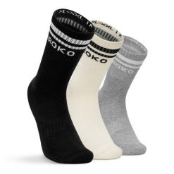 Skarpetki sportowe trójpak Fitness Siroko Tribe. Czarne skarpetki SIROKO, bez wzorów, z tkaniny. Za 50.00 zł.