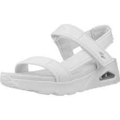 Sandały SKECHERS UNO - SUMMER STAND 2 Biały. Białe sandały Skechers, bez wzorów, z tkaniny, bez obcasa, bez zapięcia. Za 291.99 zł.