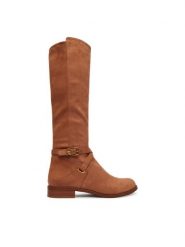 MICHAEL Michael Kors Kozaki 40F6RCFB5S Brązowy. Brązowe kozaki MICHAEL Michael Kors, bez wzorów, z materiału, bez obcasa, na płaskiej podeszwie, bez zapięcia. Za 1,239.00 zł.