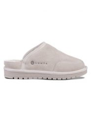 LUHTA Skórzane kapcie "Hupsu" w kolorze kremowym rozmiar: 36. Brązowe kapcie Luhta, bez wzorów, ze skóry. Za 178.37 zł.