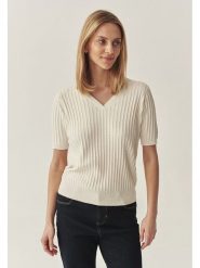 TATUUM Sweter w kolorze kremowym rozmiar: S. Brązowe swetry Tatuum, s, bez wzorów, prążkowane, bez ramiączek. Za 100.28 zł.