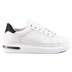 Buty sportowe damskie Shelovet białe ze wzorem. Białe buty treningowe SHELOVET, bez wzorów, bez zapięcia. Za 131.90 zł.