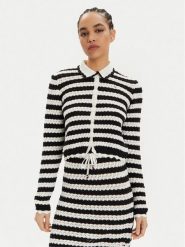 Tommy Jeans Kardigan DW0DW17756 Czarny Regular Fit. Czarne swetry Tommy Jeans, l, bez wzorów, z bawełny, bez ramiączek. Za 279.99 zł.