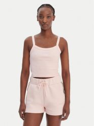 Guess Top V6GP16 K3180 Różowy Regular Fit. Czerwone topy Guess, xl, z aplikacjami, z wiskozy, bez kołnierzyka, bez ramiączek. Za 159.99 zł.