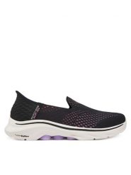 Skechers Półbuty 125211/BKMT Czarny. Czarne półbuty wsuwane Skechers, bez wzorów, z materiału, bez obcasa, na płaskiej podeszwie. Za 309.99 zł.