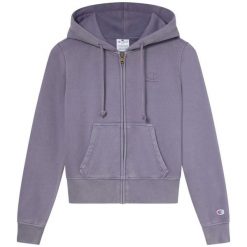 Bluza Z Kapturem Champion Z Zamkiem Na Całym Zameku Damskie. Fioletowe bluzy z kapturem Champion, s, bez wzorów, z bawełny, z kapturem. Za 338.99 zł.