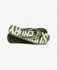 Superdry Core Logo Japonki z gumy, lekkie – Olive Khaki/Optic. Zielone japonki Superdry, bez wzorów, z gumy, klasyczne. Za 152.60 zł.