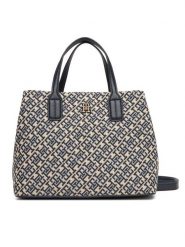 Tommy Hilfiger Torebka Th Jacquard Satchel AW0AW17444 Granatowy. Niebieskie torebki klasyczne Tommy Hilfiger, bez wzorów, z materiału, bez dodatków. Za 699.99 zł.