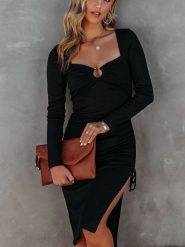 Milan Kiss Sukienka w kolorze czarnym rozmiar: S. Czarne sukienki Milan Kiss, s, bez wzorów, bez kołnierzyka, bez ramiączek, midi. Za 180.95 zł.