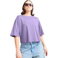Koszulka Puma Wardrobe Ess Oversized Short Tee Bl, Kobiety. Fioletowe t-shirty sportowe Puma, m, bez wzorów, z bawełny, bez ramiączek. Za 92.99 zł.
