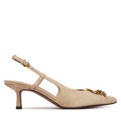 Czółenka Coccinelle. Brązowe czółenka Coccinelle, bez wzorów, bez obcasa, bez zapięcia. Za 899.99 zł.